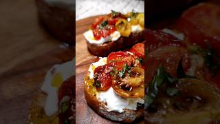 BRUSCHETTA de cherrys asados 🍅👨🏻‍🍳 shorts youtubeshorts recetas [upl. by Rania494]