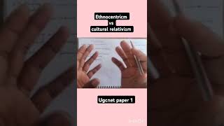 Ethnocentric vs cultural relativismugcnet netjrf shortvideo shortsviral shortfeednetjrfugc [upl. by Sherwin]