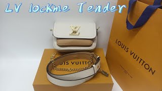 Louis Vuitton LV Lockme Tender M59733 M58554 UNBOXING  WHATS FIT IN THE BAG [upl. by Orelee686]