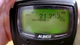 Alinco DJX11 CW Ham radio band 21MHz [upl. by Anawal]