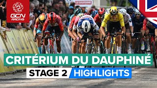 Unpredictable Finish After Attritional Day  Critérium Du Dauphiné 2023 Highlights  Stage 2 [upl. by Adnorhs]