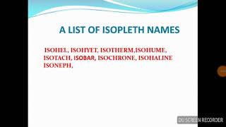 SSC JERRBLIST OF ISOPLETH NAMESISOHELISOHYETISOTHERMISOHUMEISOBARISOCHRONEISOHALINEISOTACH [upl. by Nosae267]