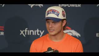 Denver Broncos QB Zach Wilson SPEAKS TO THE MEDIA Following Preseason Week 1 vs Indianapolis Colts [upl. by Reinar13]