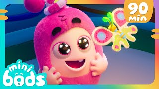 Beautiful Butterfly  Minibods  Mini Oddbods  Baby Oddbods  Funny Cartoons For Kids [upl. by Bristow]