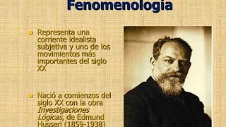 LA FENOMENOLOGÍA de Edmund Husserl  2 [upl. by Jacobah]