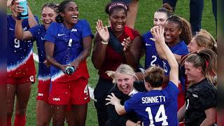 USA Womens Football Team Win Gold 🥇 at Paris Olympics 2024 paris2024 parisolympic2024 football [upl. by Yetah]