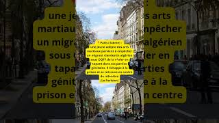 📍Paris 14ème  une jeune adepte des arts martiaux parvient à empêcher un migrant clandestin algéri [upl. by Muna]