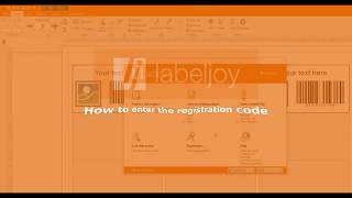 Labeljoy 6  How to enter the registration code [upl. by Gem928]