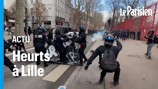 Zemmour à Lille  des heurts en marge de la manifestation pour dire «non au racisme» [upl. by Odlopoel]