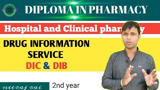 DRUG INFORMATION SERVICE DICDISDIB  Hospital amp Clinical Pharmacy  Neeraj rai  Hindi video [upl. by Aicelet]