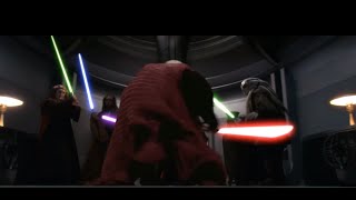 Mace Windu Vs Palpatine Darth Sidious Leg PTBR English Dub 1080p [upl. by Eidnyl552]