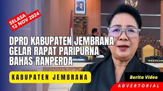 Bahas Ranperda DPRD Kabupaten Jembrana Gelar Rapat Paripurna III Masa Sidang I Tahun 20242025 [upl. by Nallad992]