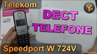 Telekom Speedport W724V Einrichtung von DECT SchnurlosTelefonen zB Gigaset [upl. by Attlee]