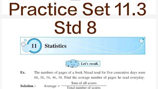 Practice Set 113  L11 Statistics  Std 8 Maths [upl. by O'Driscoll463]