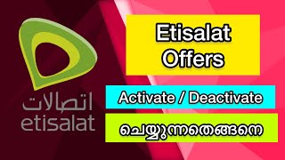 How can activate Etisalat offers  Etisalat data offers Malayalam [upl. by Earl]