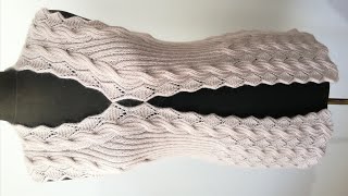 Baklavalı Burgular Çeyizlik Yelek yaka kesimi4 part CROCHETŞİŞÖRGÜ TİRİKOSÜVETERknitting [upl. by Courcy181]