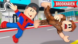 MEU MELHOR AMIGO É O HOMEM ARANHA no BROOKHAVEN  Historinhas de Roblox [upl. by Eimmas]