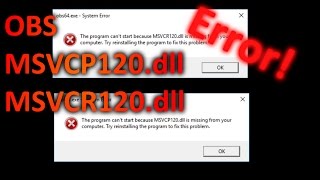 OBS Studio 17 DLL ERROR FIX IN 1 MINUTE [upl. by Crandell]