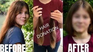 Hair Donation Before and After [upl. by Eecyac]