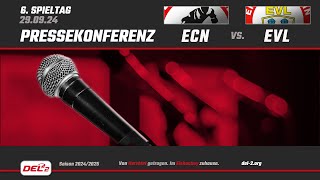 Pressekonferenz Spieltag 6 EC Bad Nauheim vs EV Landshut [upl. by Yddur]