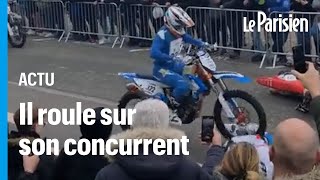 Scandale à l’Enduropale un pilote roule sur un concurrent en motocross [upl. by Joella604]