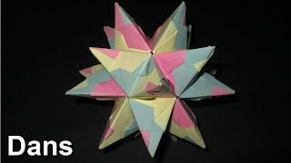 How to make an Origami Tornillo Module Great Stellated Dodecahedron [upl. by Rehpetsirhc137]