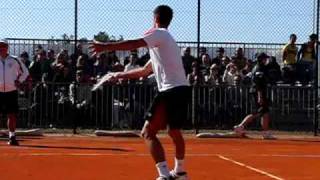 Djokovic Slow Motion 210 fps Forehand Volley [upl. by Danforth]