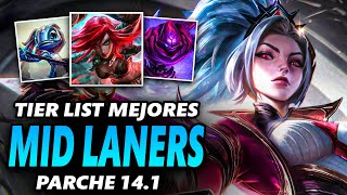 MEJORES CAMPEONES MID LANERS DE INICIO DE TEMPORADA S14  TIER LIST PARCHE 141 MIDs [upl. by Yelserp343]