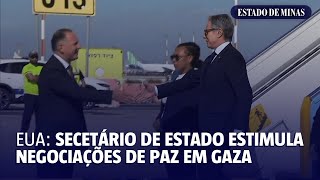 Chefe da diplomacia americana chega a Israel para estimular negociações de paz em Gaza [upl. by Hsekar]