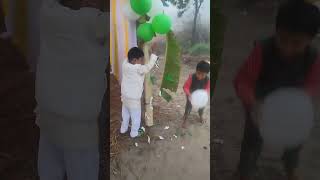 Healthy fight for balloons at Chhath Ghat [upl. by Nelac]