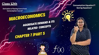 Consumption Equation Saving Function Derivation of Saving Curve  Aggregate Demand  Part 5 Ch 7 [upl. by Nart]