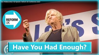 Ann Widdecombe Full Speech  Reform UK Conference 2023 [upl. by Seabrook]