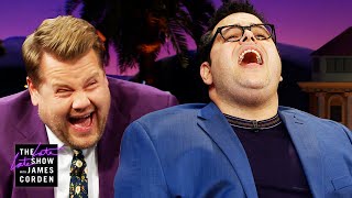 Josh Gads Idina Menzel Impression Wrecks James Corden [upl. by Ykcul176]