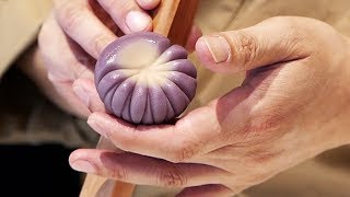 JAPANESE CANDY ART Incredible WAGASHI Traditional Sweets Tokyo Japan [upl. by Cyrillus]