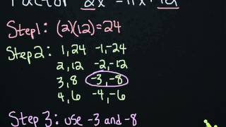 Intermediate Algebra VIDEO 1 Factoring with the AC Method [upl. by Flight]