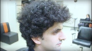 curly hair  fantastic hair cutting tutorial  hair transformation  asmr barber [upl. by Gabi]