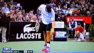 Roddick imitates Djokovic FUNNY [upl. by Shien]