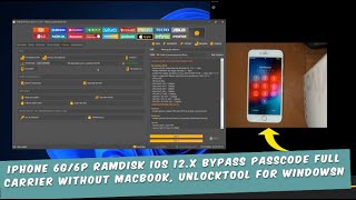 Iphone 6G6P Ramdisk Ios 12x Bypass Passcode Full Carrier Without Macbook UnlockTool for Windowsn [upl. by Stein]