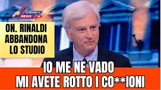 L ONOREVOLE A M RINALDI DELLA LEGA ABBANDONA LO STUDIO IN DIRETTA [upl. by Nan]