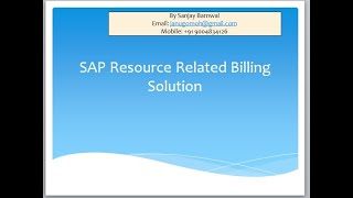 SAP Resource Related Billing  RRB [upl. by Wheeler610]