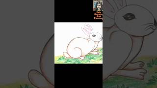 rabbit drawing with 62 number shorts short rabbit easydrawing drawing drawingtutorials art [upl. by Jamille]