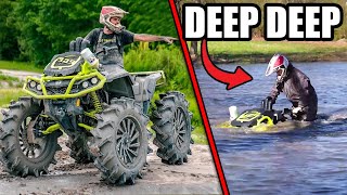 Giant FOURWHEELER VS FLOODED BACKYARD [upl. by Ocker]