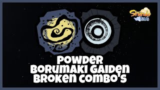 Powder And Borumaki Gaiden Broken Combos in Shindo Life  Shinobi Life 2 [upl. by Ker]