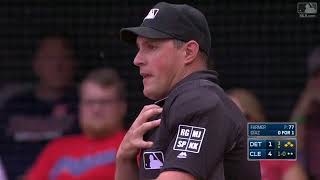 Tigers Intentionally Hit Umpire Quinn Wolcott with Pitch [upl. by Ydnik]