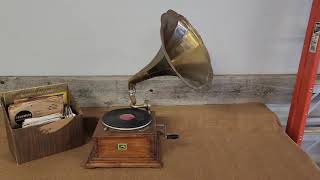 Antique Victrola Phonograph  Records  Works [upl. by Yahc]