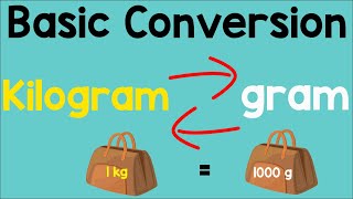 Converting Gram into Kilogram and Kilogram to Gram  Animation [upl. by Hardi]