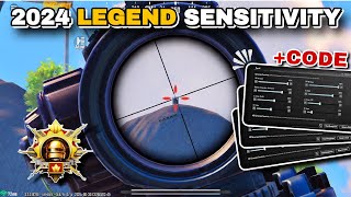 PUBG MOBILE SENSITIVITY SETTINGS 2024 🔥 NEW BEST SENSITIVITY CODE ✅ [upl. by Llenyl]