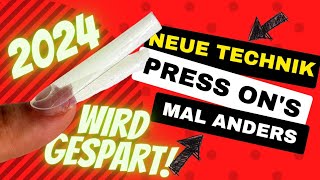 2 NEUE Techniken für PRESS ONs 2024 diy easy pressonnails gelnails nails tutorial beginner [upl. by Ahsak]