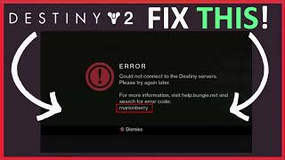 How To Fix Error Code Marionberry In Destiny 2 2024  Destiny 2 Error Code Marionberry Fix [upl. by Huston53]