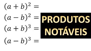 Produtos notáveis  Regra prática [upl. by Sirovaj]